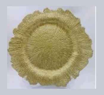 ASSIETTE DOREE ÉCLAT ROYAL