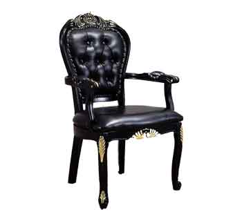 CHAISE MINISTRE NOIRE Avec Table Basse