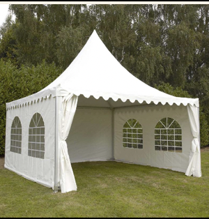 PAGODE 25m² PVC Blanc (5m/5m)