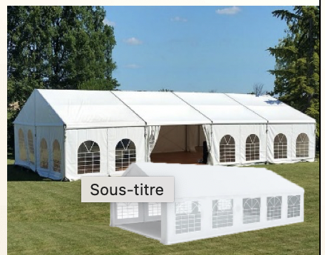 CHAPITEAU PVC BLANC 210m²