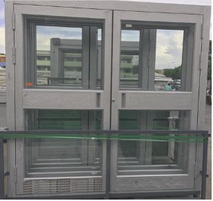 Ensemble de portes doubles vitrées 2,4 x 2,4m