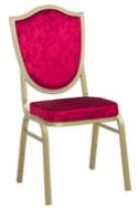 Chaise Matériau: métal + coussin en velours rouge