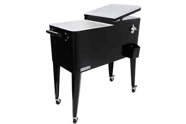 Glacière à roulette noire